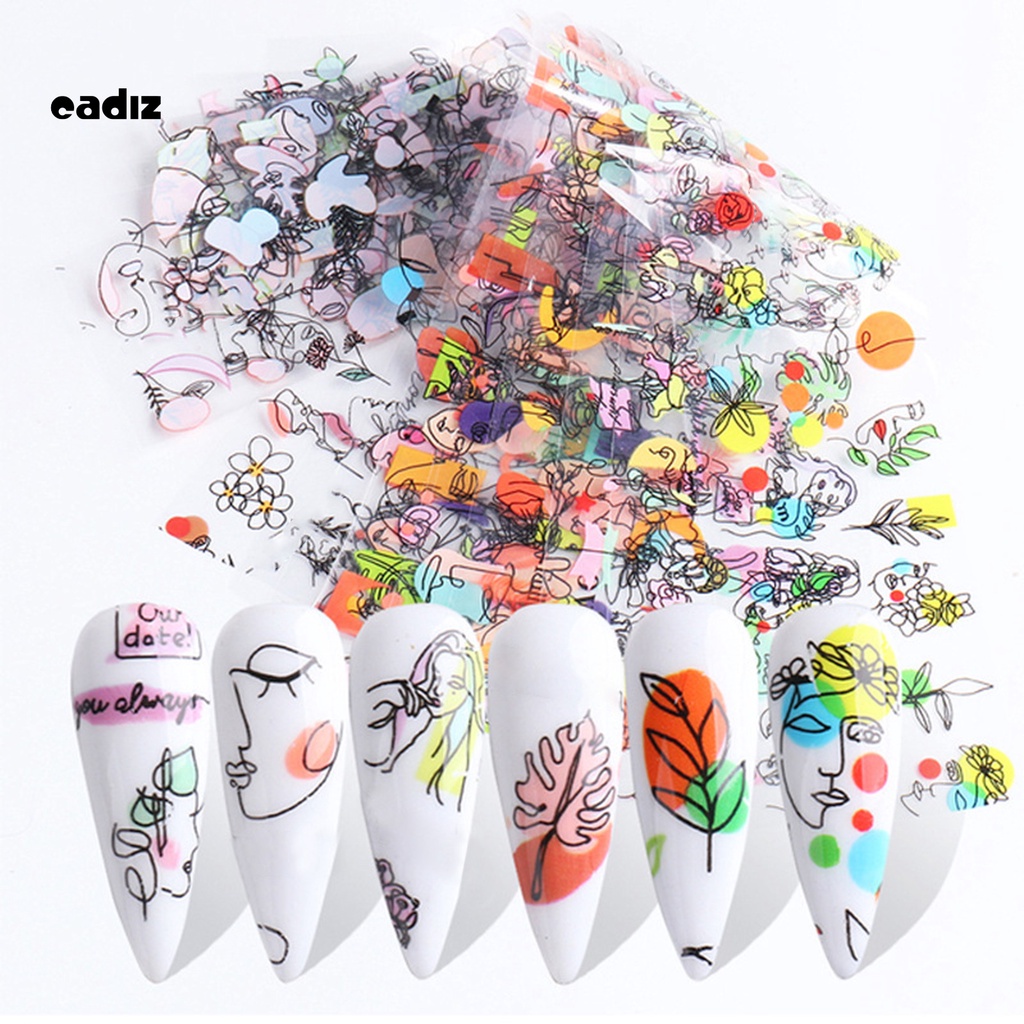 [Hàng mới về] Hình dán trang trí móng chuyển nước nhiều màu sắc đẹp mắt an toàn tiện dụng cho salon