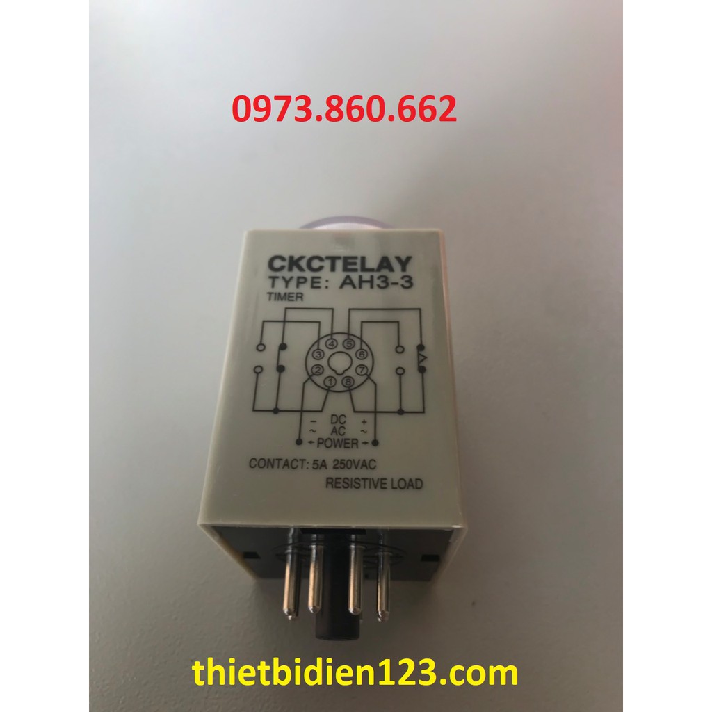 Rơ le thời gian timer CKC 10s,60s,30 phút,60 phút Relay thời gian AH3-3