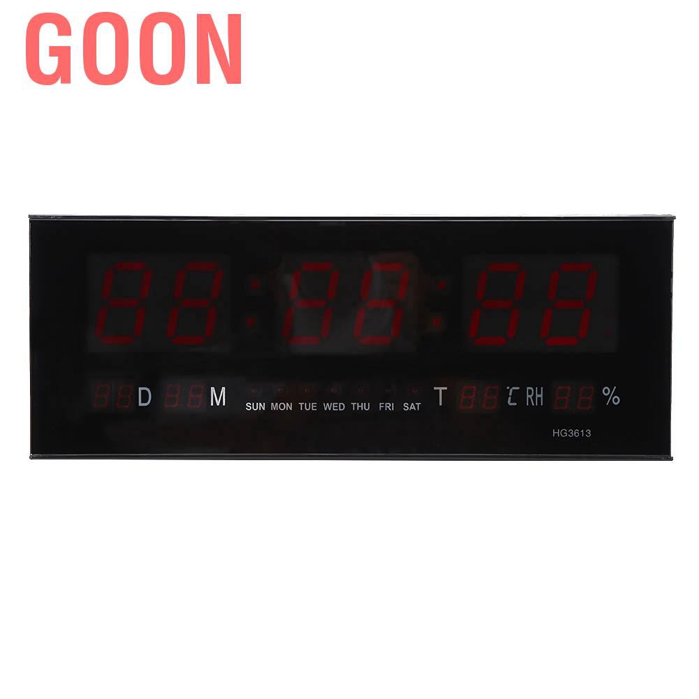 GOON Đồng Hồ Báo Thức Điện Tử Có Đèn Led Hiển Thị Nhiệt Độ 12 / 24h