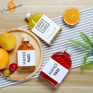 Chai Thuỷ Tinh Vuông Dẹp Nắp Nhôm Bạc 250ml~500ml