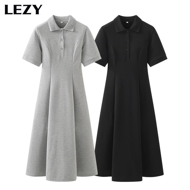 Đầm Chữ A Tay Ngắn Màu Trơn Thời Trang Hàn Quốc Mới 2022