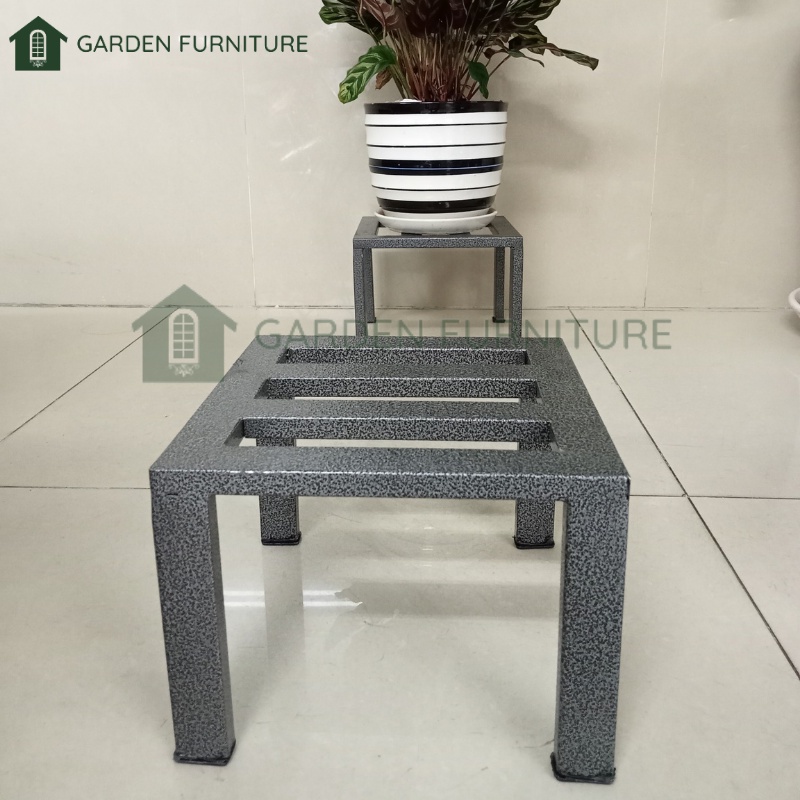 Kệ sắt nhỏ kê chậu hoa, đôn để cây cảnh gọn nhẹ 20x20x15cm, đôn sắt để chậu cây chắc chắn, sơn tỉnh điện bền bỉ