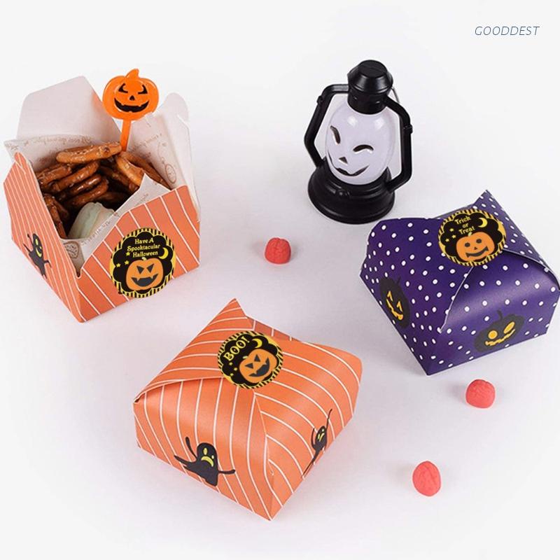 Set 500 Nhãn Dán Tròn Trang Trí Hộp Quà Halloween