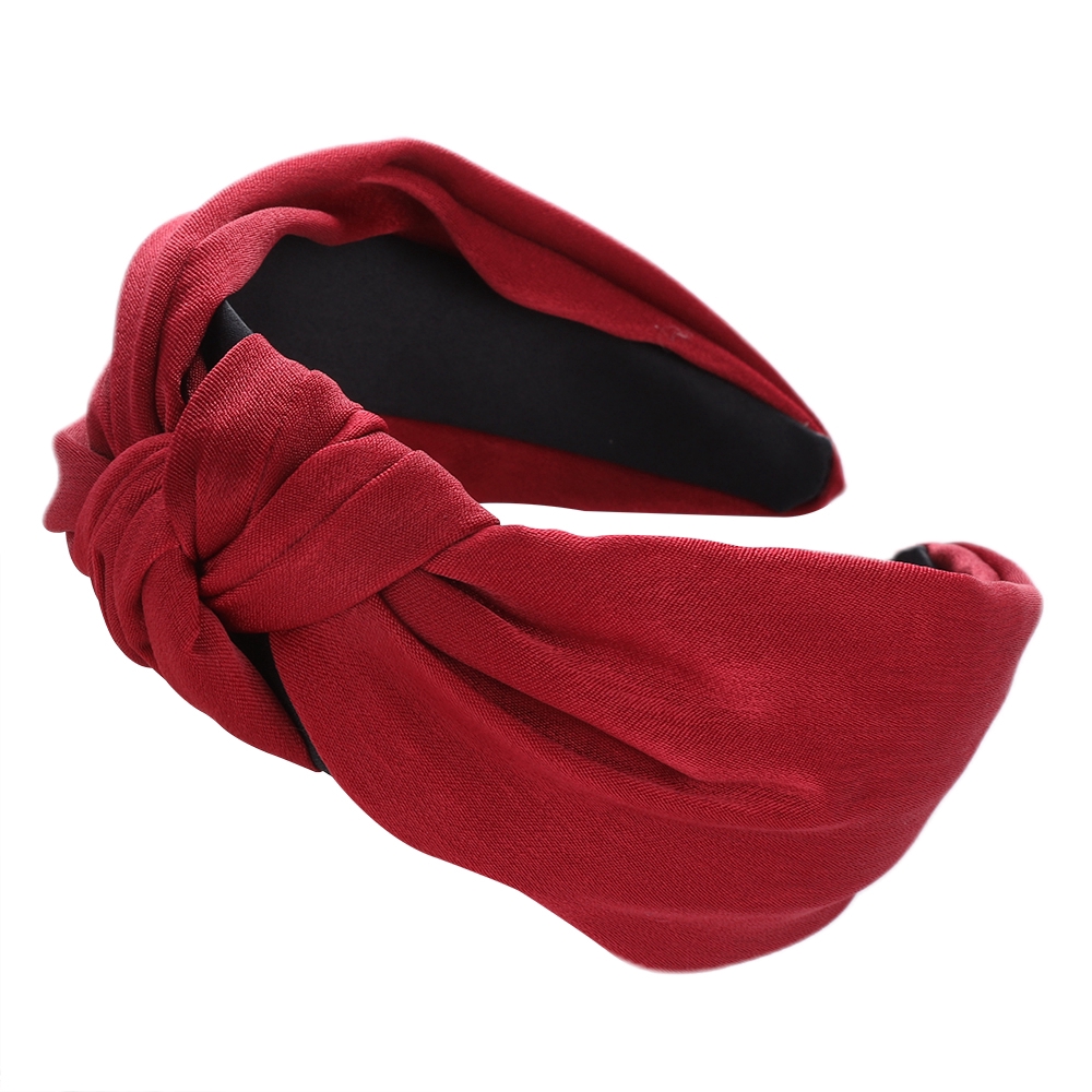 Băng đô cài tóc màu trơn thắt nút phong cách Hàn Quốc xinh xắn cho nữ