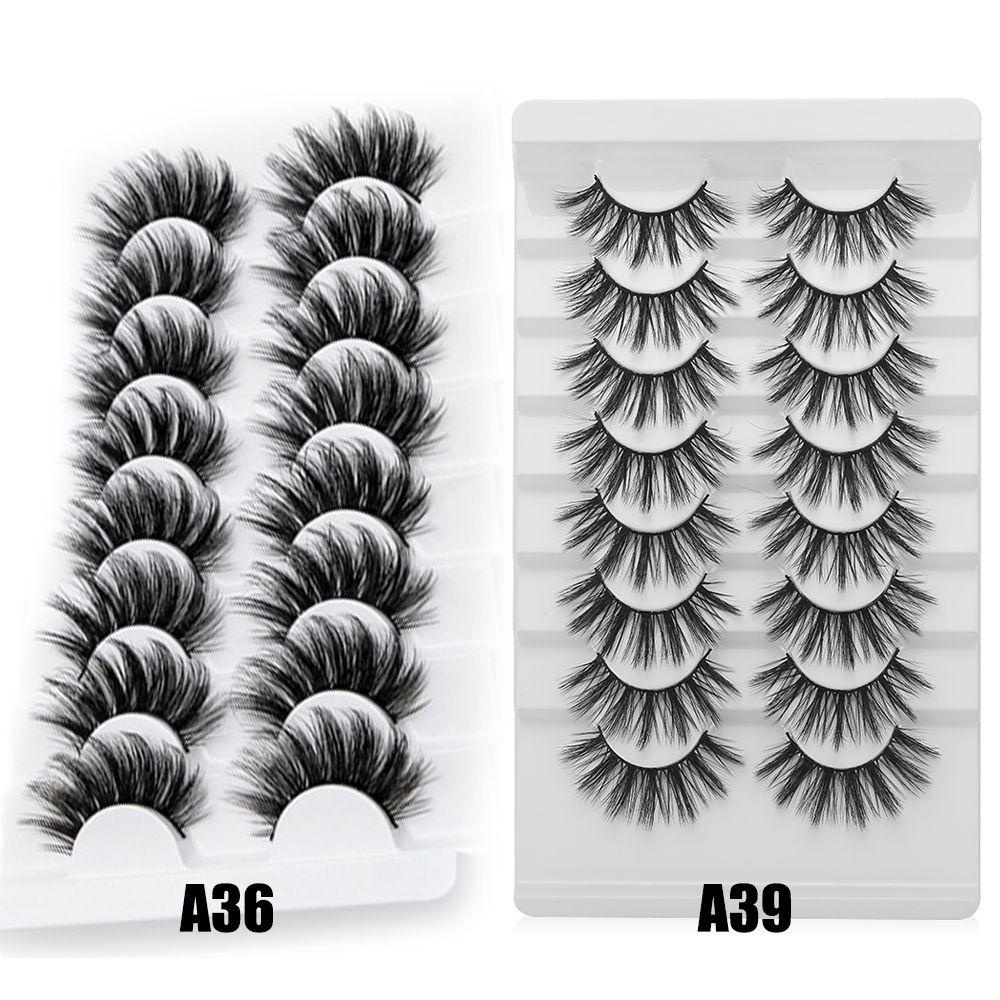 Set 8 Cặp Lông Mi Giả Mi Giả MIH SKONHED Trang Điểm Tự Nhiên