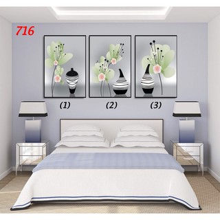 Bộ 3 tranh Canvas nghệ thuật