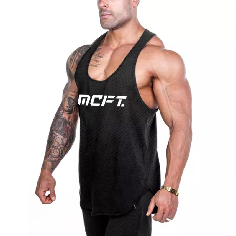 Áo Ba Lỗ Lưới Cổ Tròn In Chữ 2022 Thời Trang Mùa Hè Cho Nam