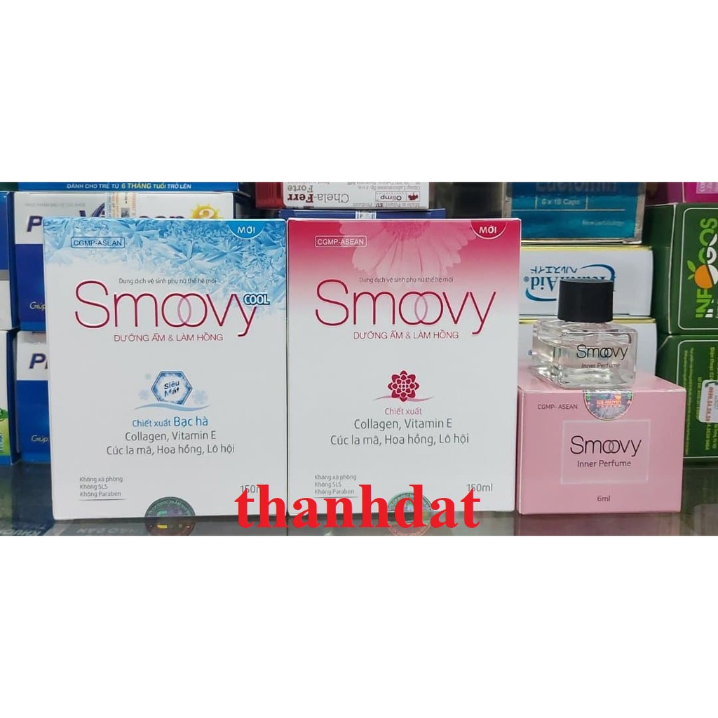 dung dịch vệ sinh phụ nữ, nước hoa vùng kín smoovy / smovy cool / inner perfume