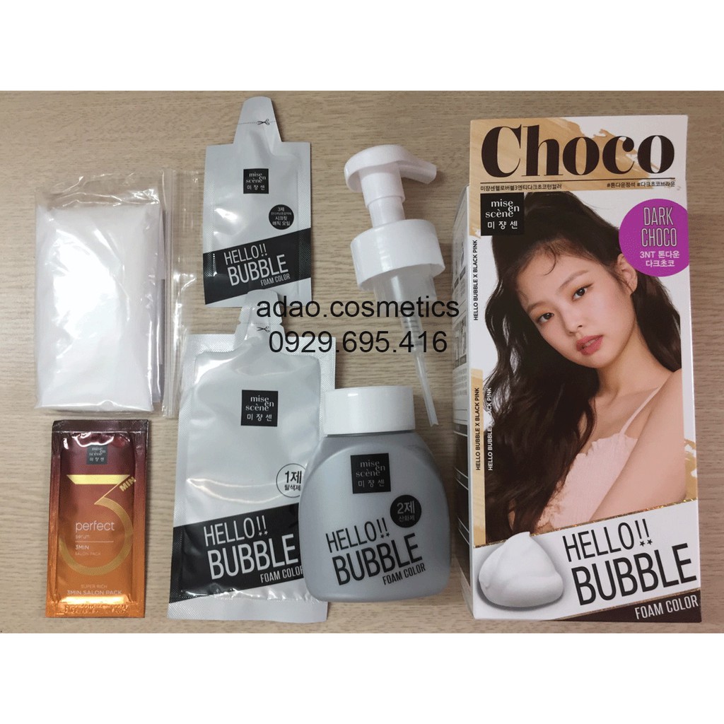 Thuốc nhuộm tóc BlackPink màu Chocolate / Thuốc nhuộm tóc màu nâu tại nhà Mise En Scence 3NT