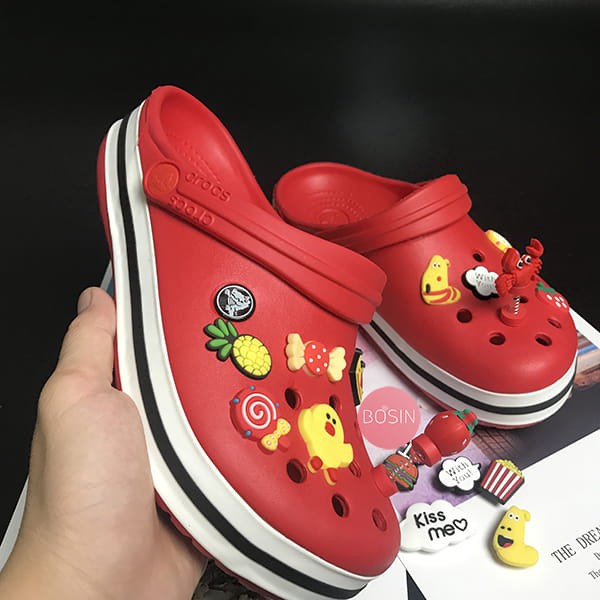 Dép cross đế bánh mì sục bít đầu cho nam và nữ đủ size 36, 37, 38, 39, 40, 41, 42, 43, 44, màu đỏ hàng xuất khẩu