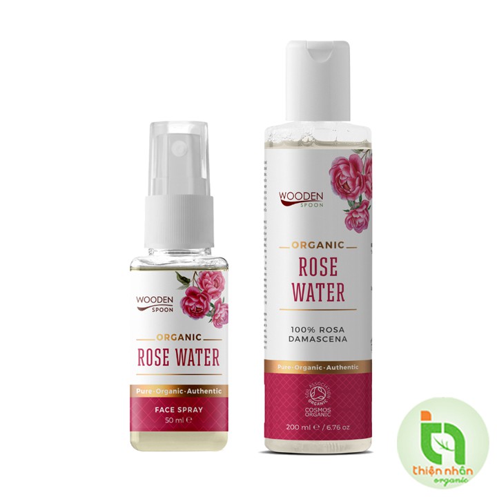 Nước hoa hồng Damascena Wooden Spoon nguyên chất 50ml/ 200ml Rose Water
