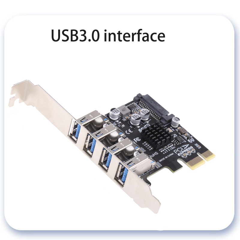 Card Mở Rộng Pcie 4 Cổng USB 3.0 5Gbps