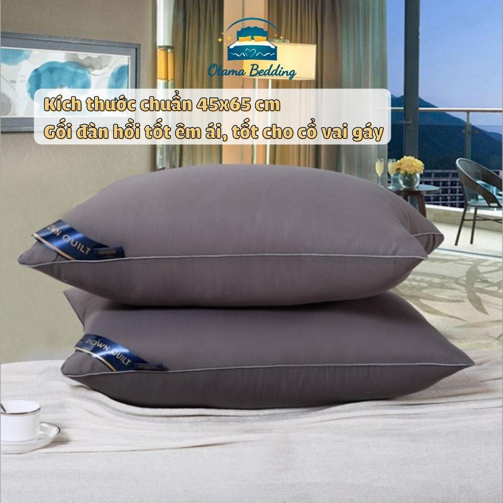 Ruột gối đầu bông gòn cao cấp, Ruột gối nằm hơi kích thước 45x65cm nặng 1,3kg