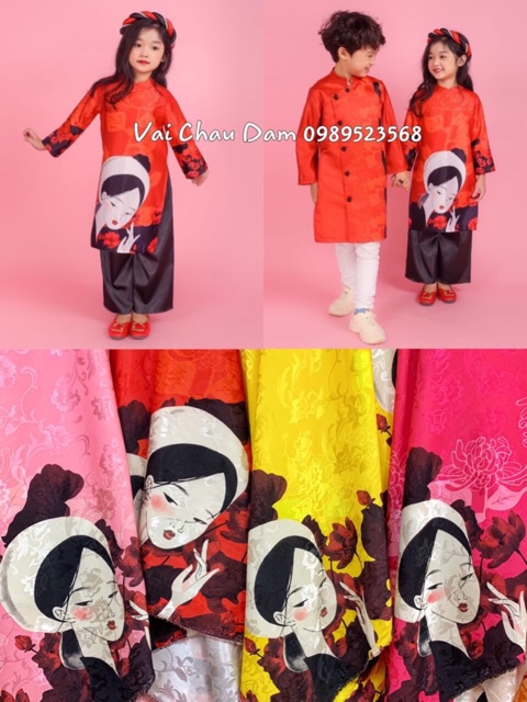 Áo dài cách tân mẹ và bé gái. Bé trai. | BigBuy360 - bigbuy360.vn