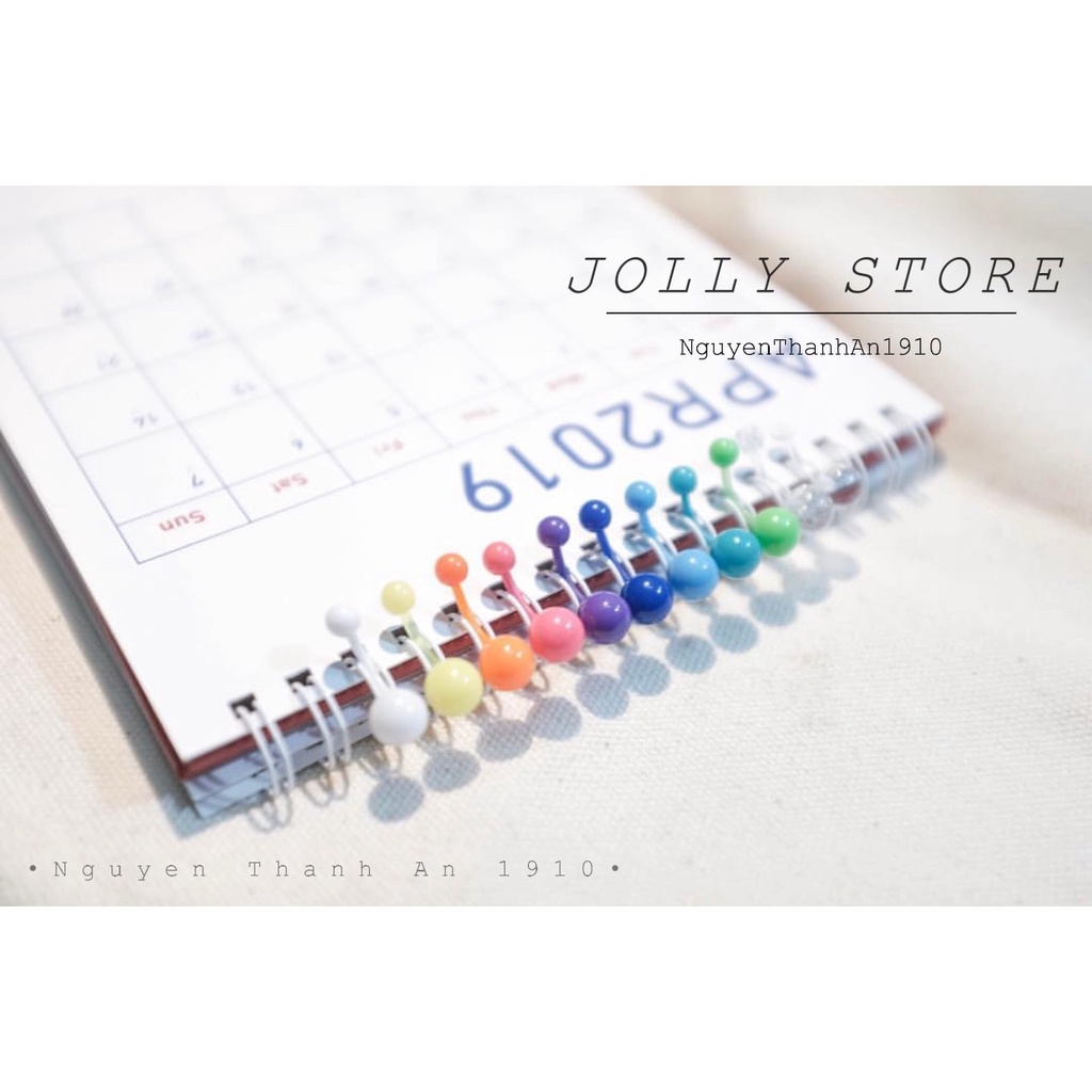 Khuyên rốn nhựa sinh học nhiều màu sắc JOLLY không gây kích ứng da xỏ khuyên Piercing