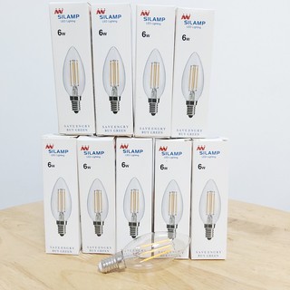 COMBO 10 BÓNG ĐÈN LED Dây Tóc Edison C35 6W E14