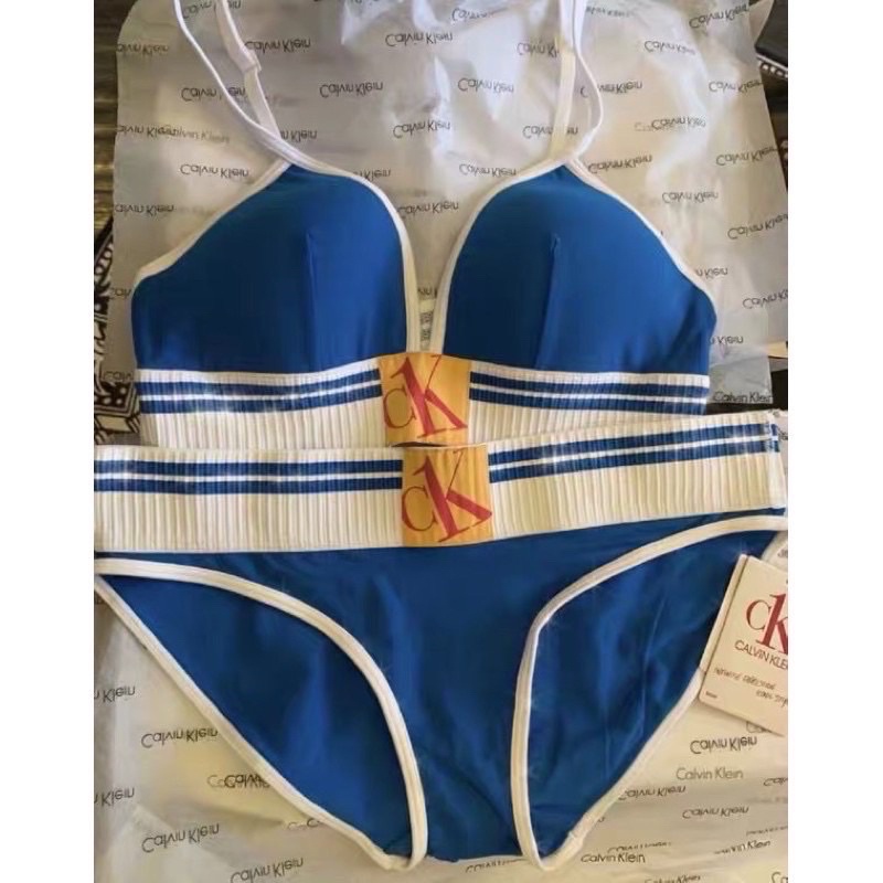 (NGỘ SẴN) Set đồ lót thể thao cạp gân có mút màu xanh đen | BigBuy360 - bigbuy360.vn