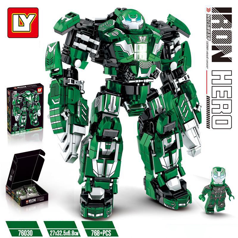 Đồ chơi Lắp Ráp Siêu anh hùng Hulkbuster MK26, LY76030 Marvel Ironman, Xếp hình thông minh
