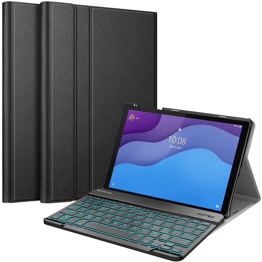 Bao da máy tính bảng mỏng kèm bàn phím Bluetooth không dây cho Lenovo Tab M10 HD 2nd Gen (TB-X306X)/Smart Tab M10 HD 2nd Gen (TB-X306F) 10.1" 2020