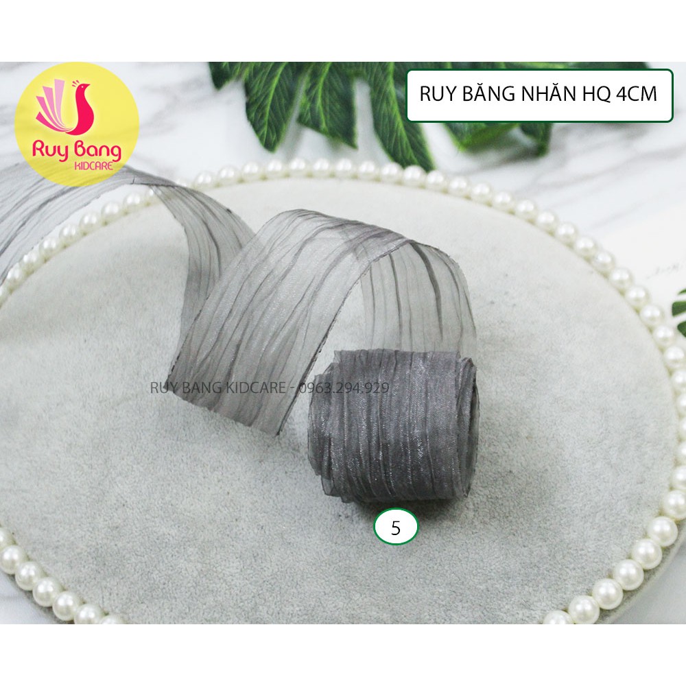 Ruy băng voan nhăn 4cm ( Cuộn 2m)