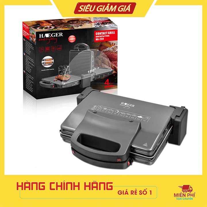 MÁY ÉP BÁNH MÌ HAEGER HG-259 2000W HÀNG CHÍNH HÃNG