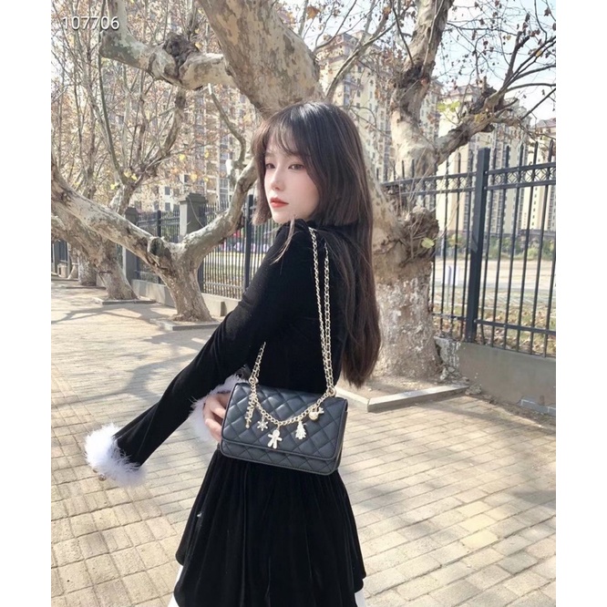 Túi CNK charm happy sticker fullbox xịn