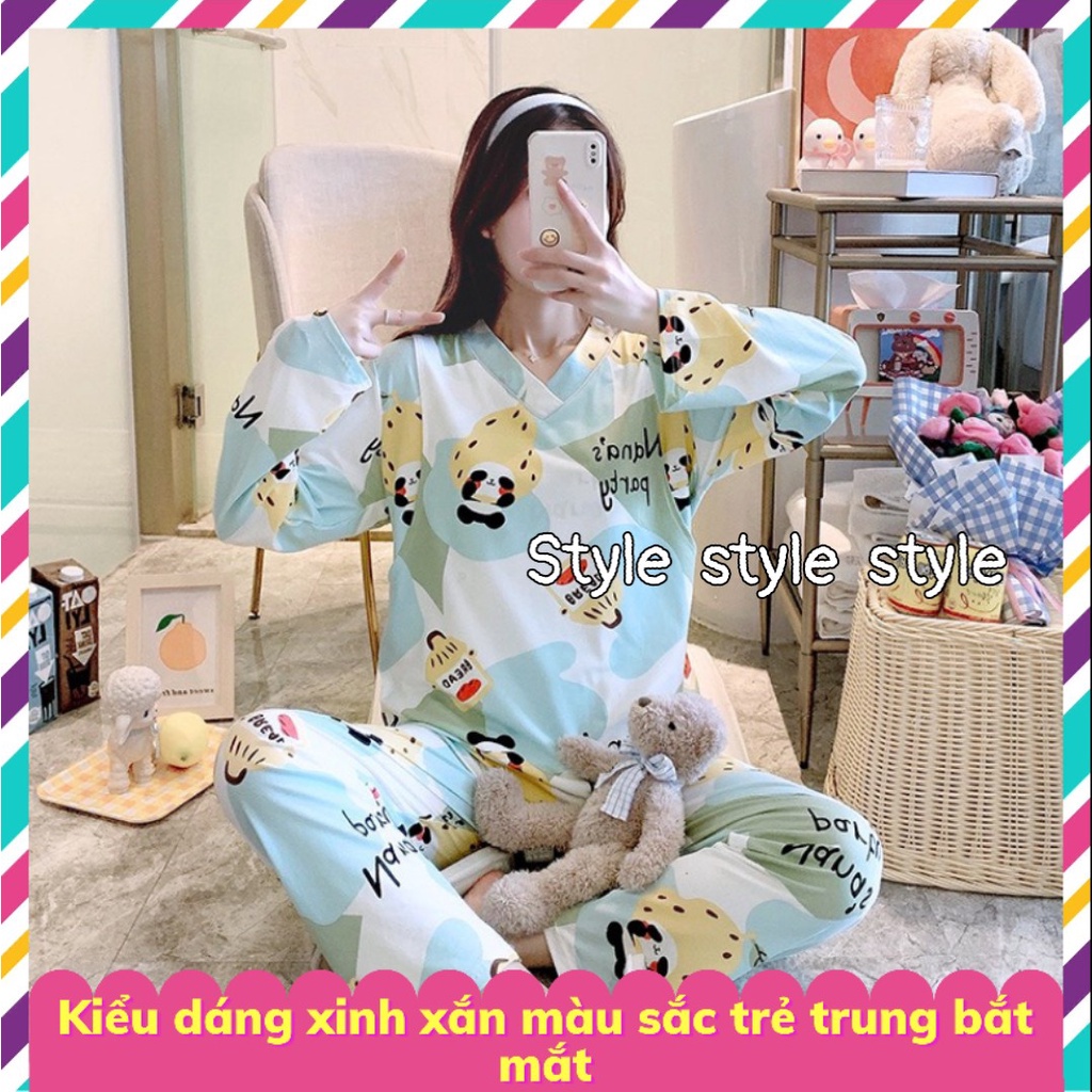 Bộ đồ bầu sau sinh_Bộ mặc nhà THUN SỮA mềm mát thiết kế tiện lợi vén ngực cho bé ti BD940