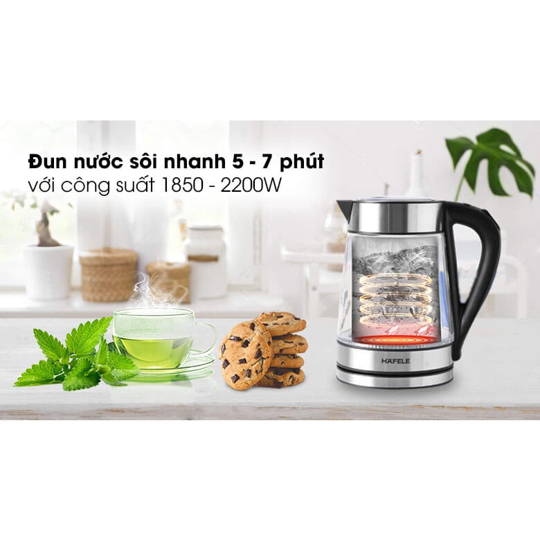 Ấm Đun Nước Mặt Kính Hafele T-602C (1.7 Lít)