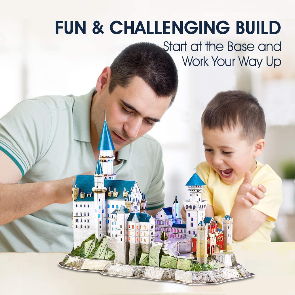 Mô hình giấy 3D CubicFun - Led lâu đài cổ tích Đức - Neuschwanstein castle
