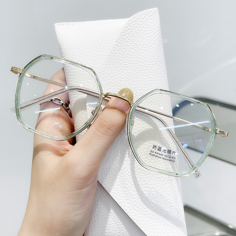 (KIQI-FASHION) COD Mắt Kính Chống Bức Xạ Thời Trang Hàn Quốc Dành Cho Nam Và Nữ