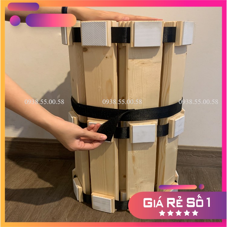 Giường cuộn trải sàn thông minh 60cm, ngủ trưa văn phòng ⚡SALE SẬP SÀN ⚡ Gỗ Thông tự nhiên