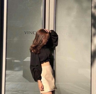Áo trễ vai QC (đen/trắng - ẢNH THẬT)
