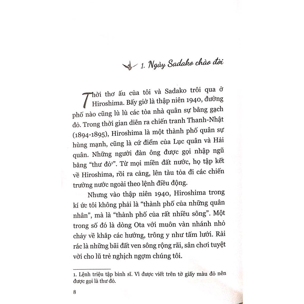 [Mã LTBAUAB27 giảm 7% đơn 99K] Sách - Ngàn Hạc Giấy Của Sadako (Bìa Cứng)