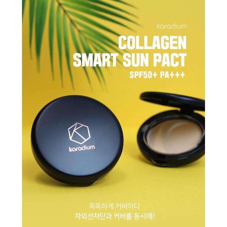 Phấn phủ KARADIUM Collagen Smart Sun Pact mịn da bền tone Spf50+ PA+++