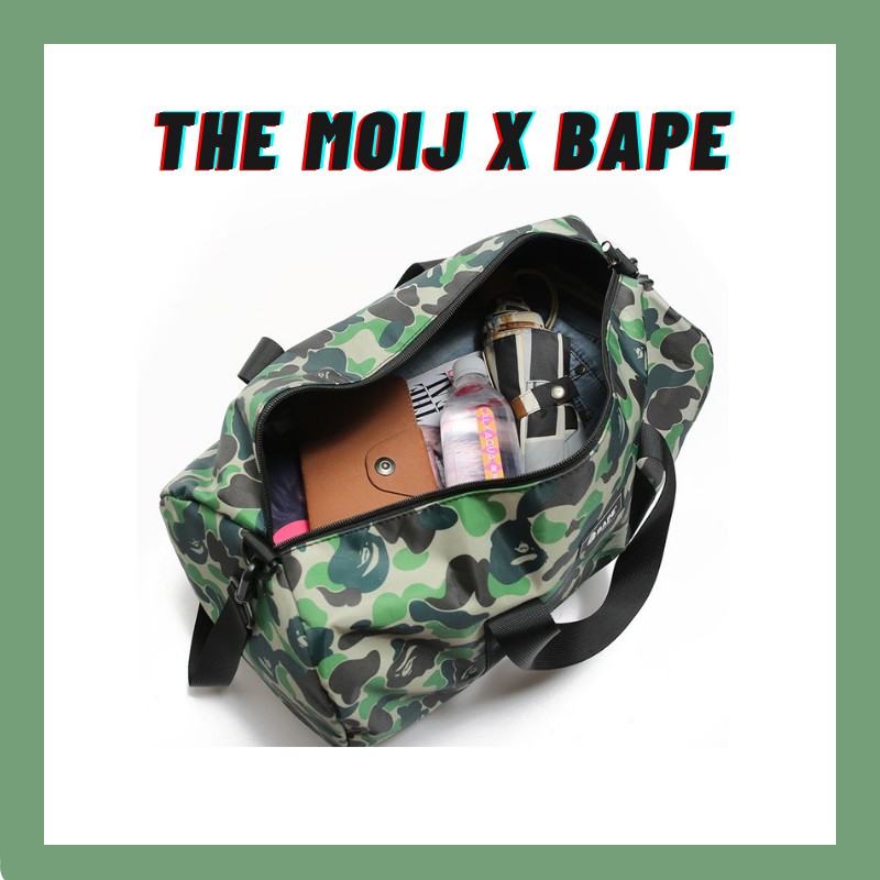 Túi trống Bape Camo 2020 - APE Boston Big Duffle Bag e-MOOK Magazine