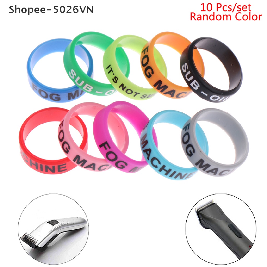 Bộ 10 Vòng Cao Su 22mm Trang Trí Cho Tông Đơ / Kẹp Tóc Chống Trượt