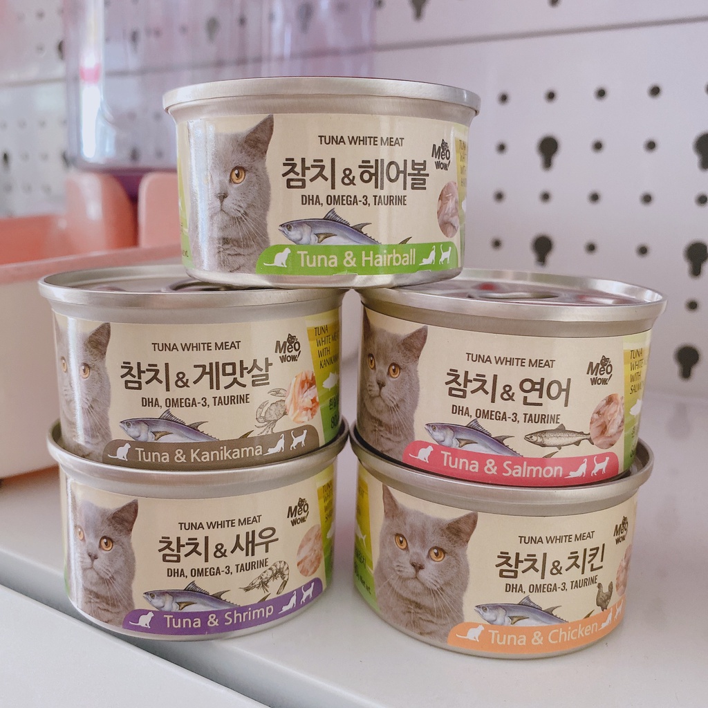 Pate mèo Meo wow từ thịt cá ngừ trắng, pate cá ngừ cho mèo Meowow