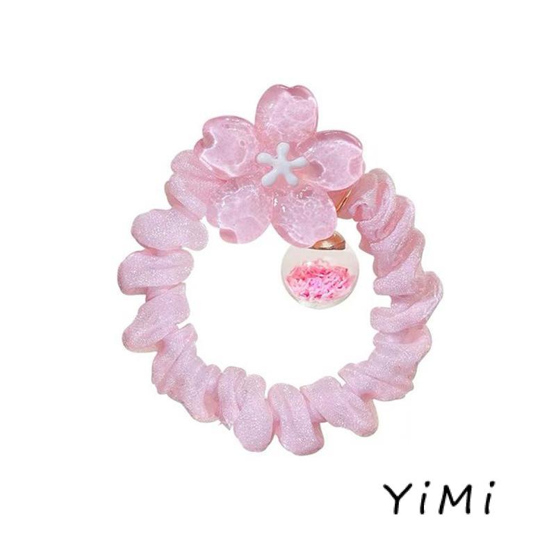 Dây Buộc Tóc Cao Su Đính Hoa Nhỏ Xinh Thời Trang Mùa Hè Cho Bạn Gái