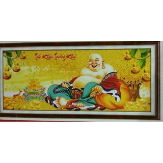 Tranh Thêu Chữ Thập Phật Di Lạc 223081-115x52cm