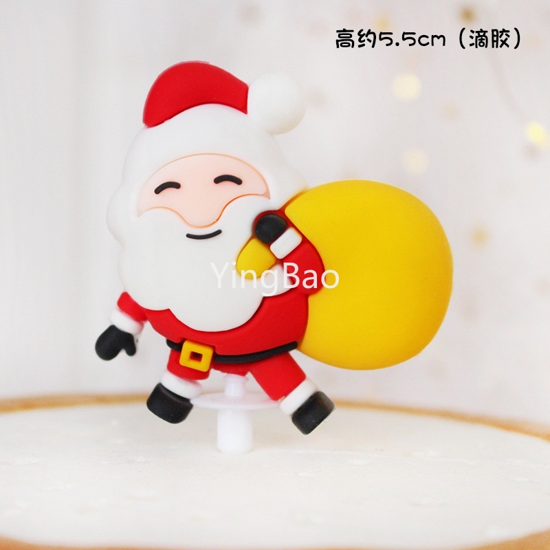 Que Cắm Trang Trí Bánh Kem Hình Giáng Sinh / Ông Già Noel / Tuần Lộc / Người Tuyết