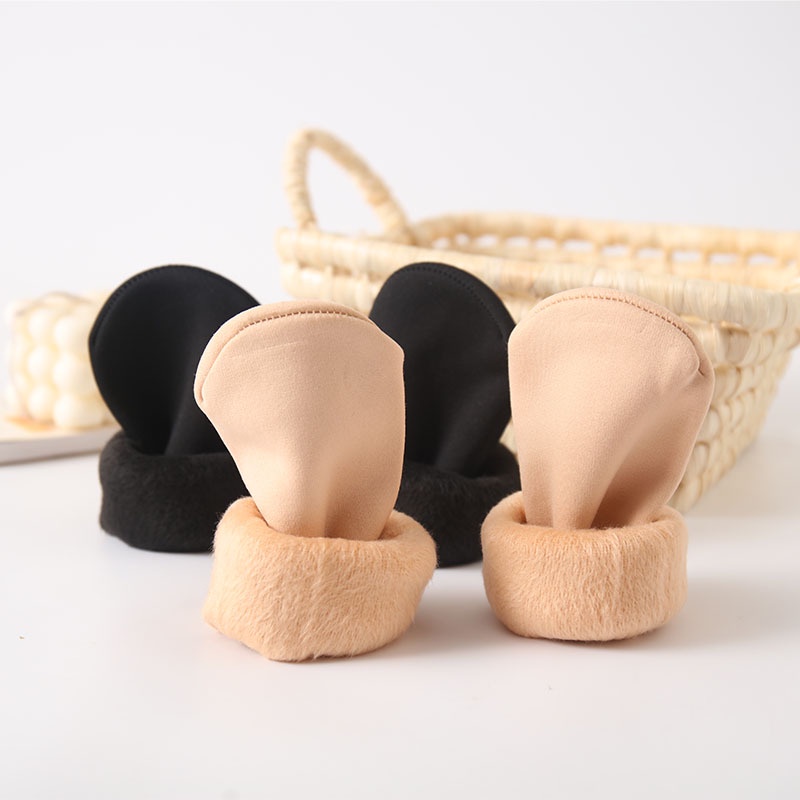 Tất Chân Lót Lông Giữ Nhiệt Ấm Áp Cho Nữ 2 Màu Đen Da