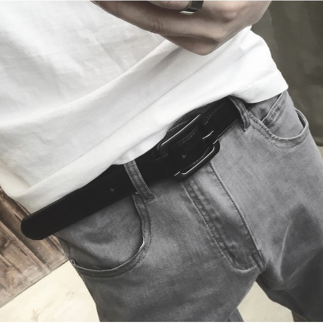 [TẶNG ĐỤC LỖ] Thắt Lưng Da Nam Nữ Mặt Vuông Cao Cấp Dây Nịt Nam Nữ Giá Rẻ Phong Cách Thời Trang Nam Tính GC35