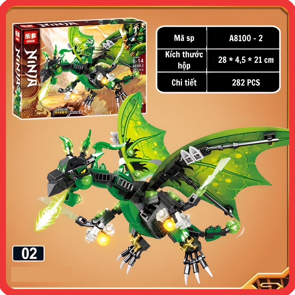 Lego Ninjago mô hình đồ chơi lắp ráp rồng thông minh Ninja Devil Dragon A8100 - shop Lego World
