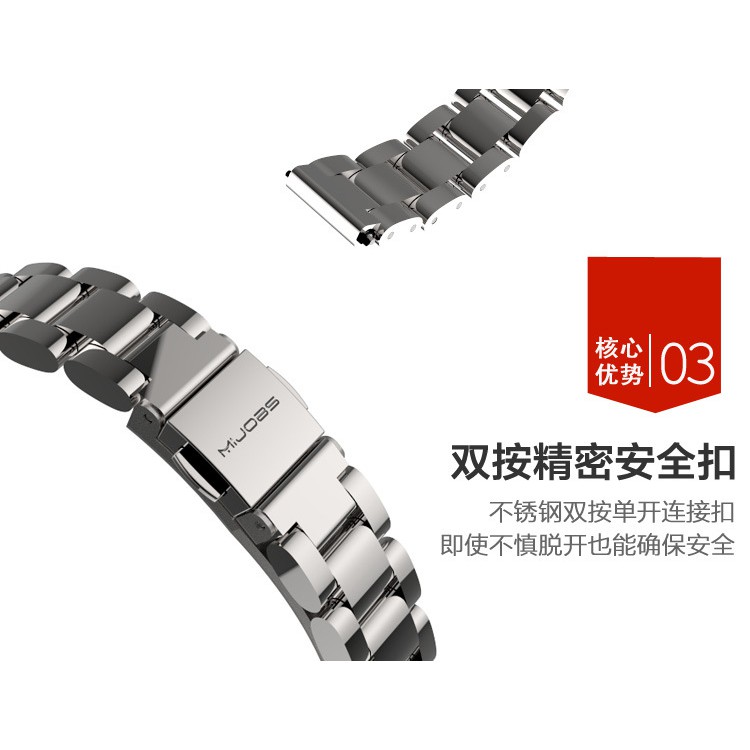 [Mã ELFLASH5 giảm 20K đơn 50K] Xiaomi Miband 2 - Vòng Thay Thế Kim Loại Mijobs