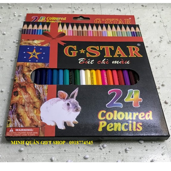 01 hộp bút chì màu gỗ 24 màu G STAR