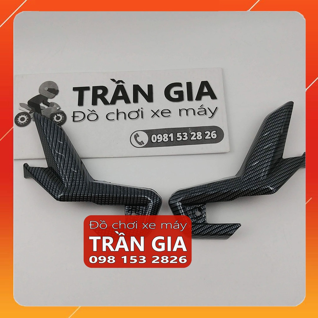 Ốp gác để chân sau xe AB năm 2023 2022 bản mới nhất airblade 160 125 phụ kiện air blade 160cc 125cc xi inox carbon