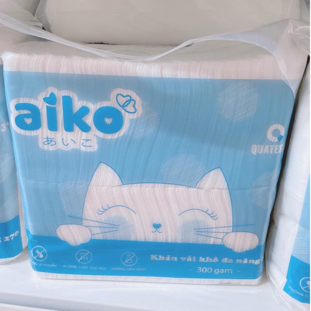 Khăn khô đa năng AIKO 270 tờ dành cho Mẹ và bé 300gr