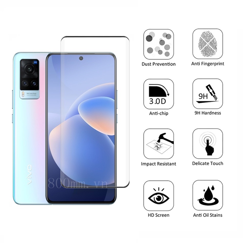 Vivo X60 Pro Tempered Glass Full Coverage Glass Film For Vivo Y72 Y31 X60Pro V20 SE 2021 X50 V20 Pro Y20 Y20i Y20S Screen Protector and Camera Lens Glass Protector