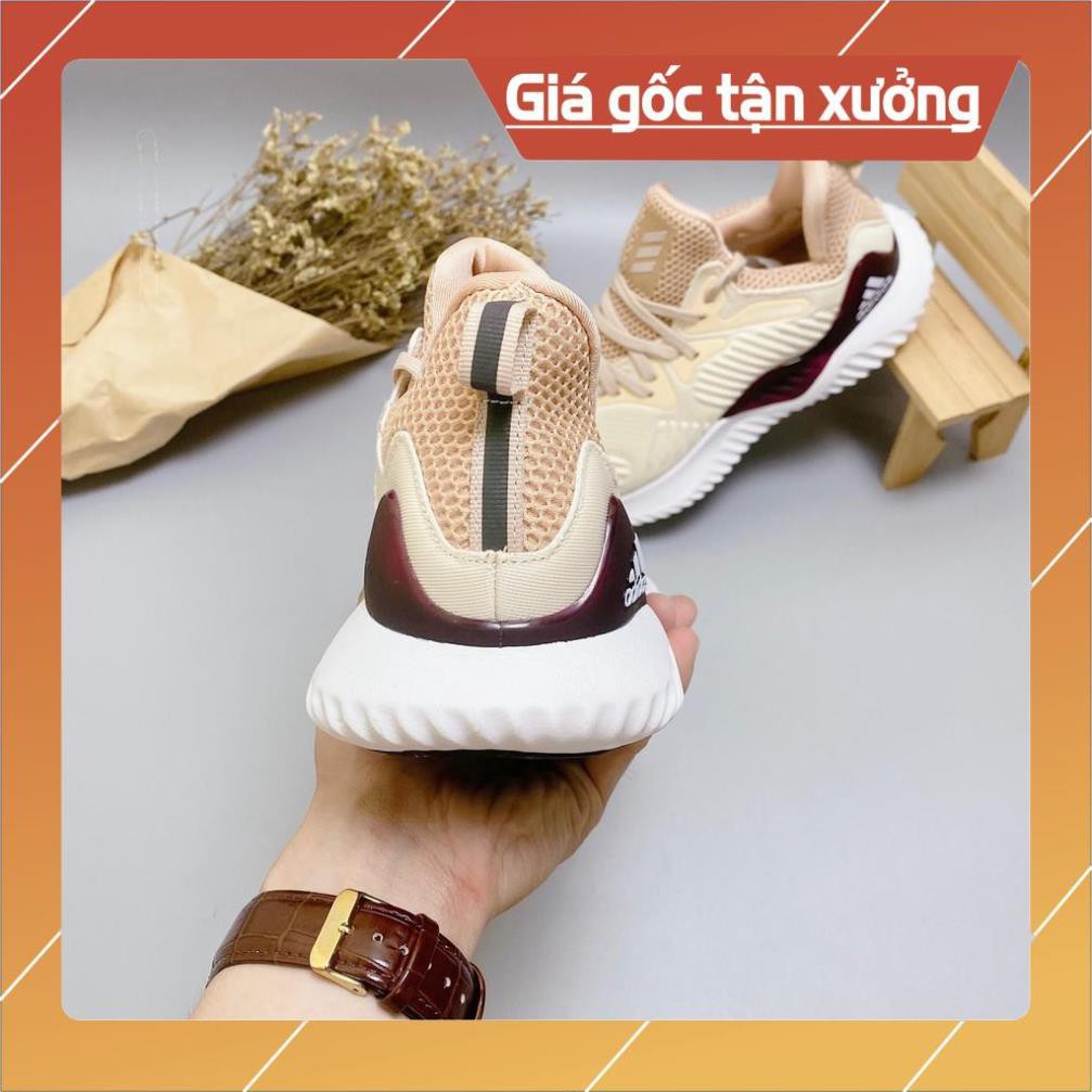 [FreeShip+Giá Hủy Diệt] Giầy Alphabounce xịn sò Full phụ kiện, Giày thể thao nam nữ Sneaker Alphabounce kem sữa