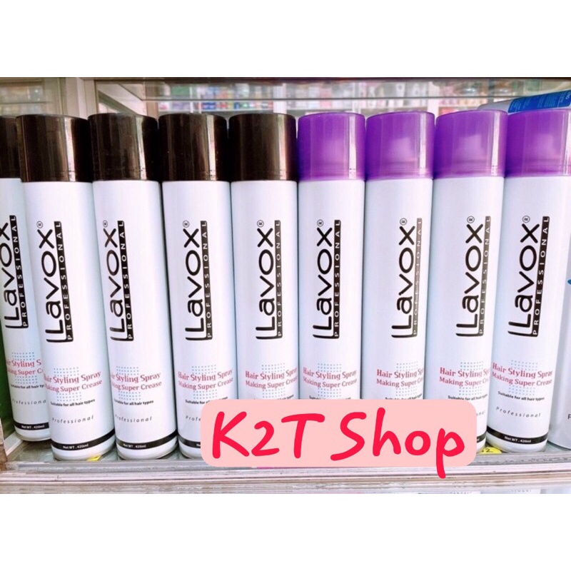 Gôm Xịt giữ nếp Tóc Lavox 420ml ( Cứng -Mềm)